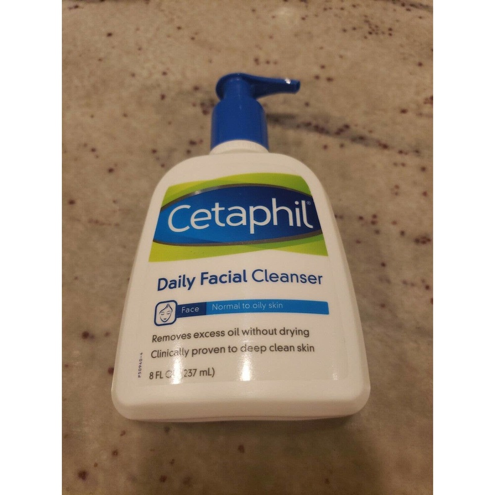 New! 3 CETAPHIL DAILY FACIAL CLEANSER / NORMAL - OILY SKIN 8 OZ EACH